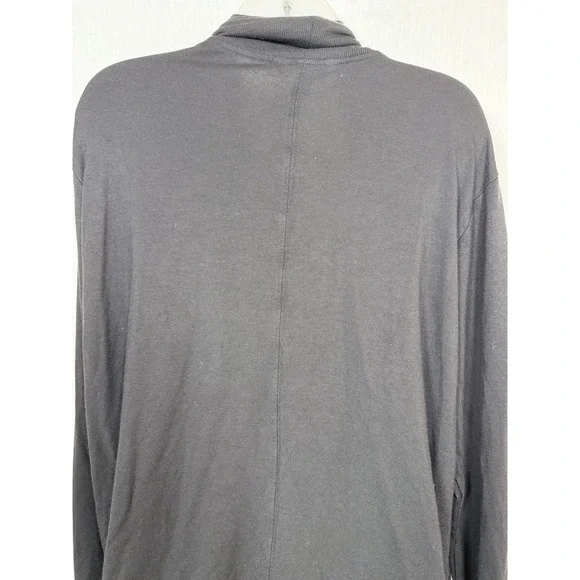 ATHLETA Size L Black Women Pranayama Wrap Open Front Stretch Soft Knit Cardigan - Picture 12 of 15